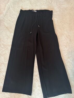 Wit and Wisdom Wide Leg Black Drawstring Pants
